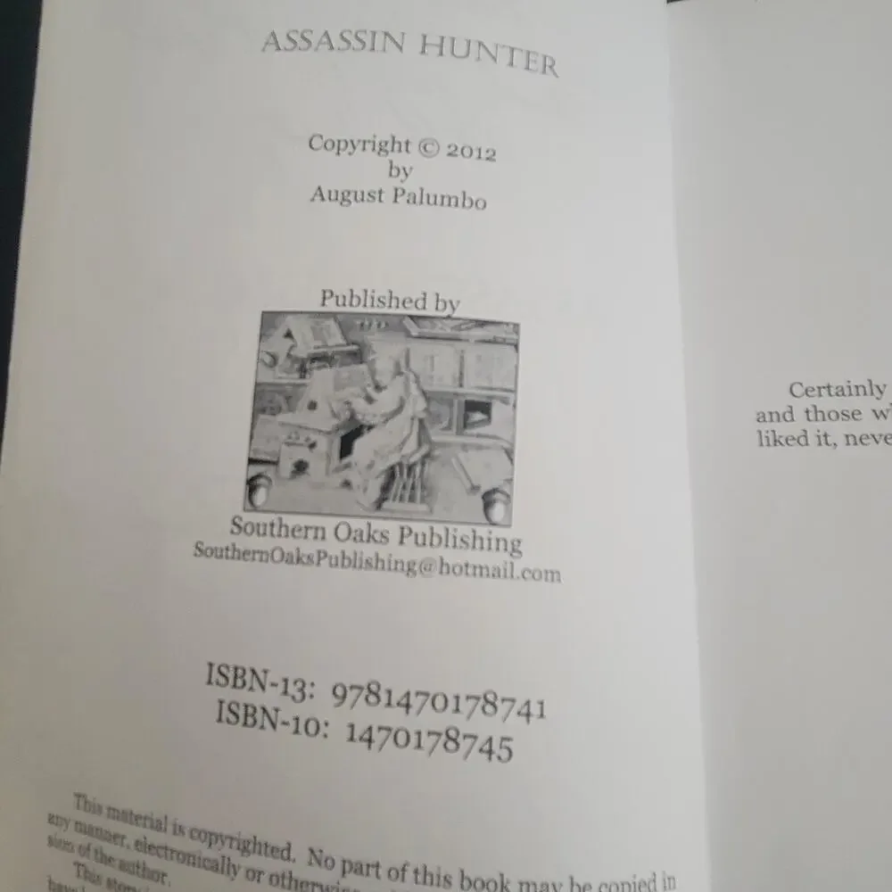Assassin Hunter publisher createspace