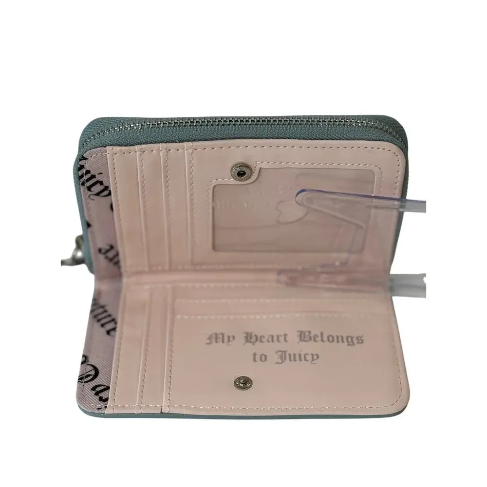 Juicy Couture Wallet‎ Denim Rhinestone JC Zip Around 
