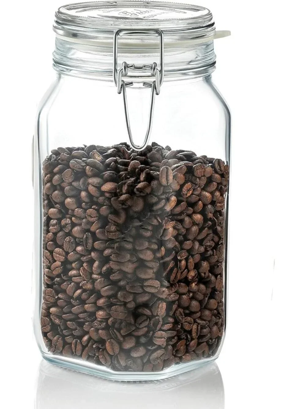 Airtight Clear Glass Jar - 1.5L BPA-Free Storage Container for Candy, Pasta