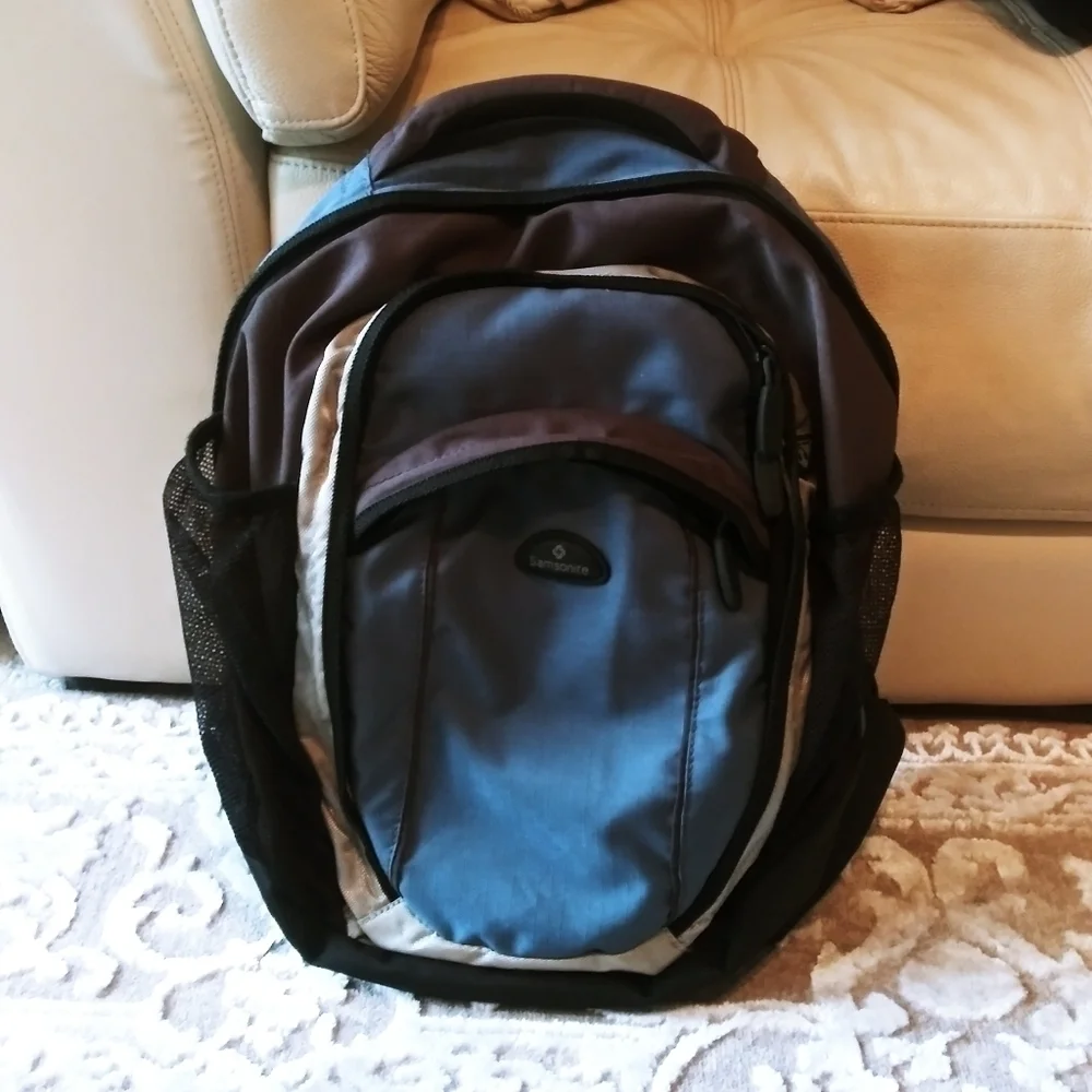 Samsonite backpack padded for computer blue gray‎