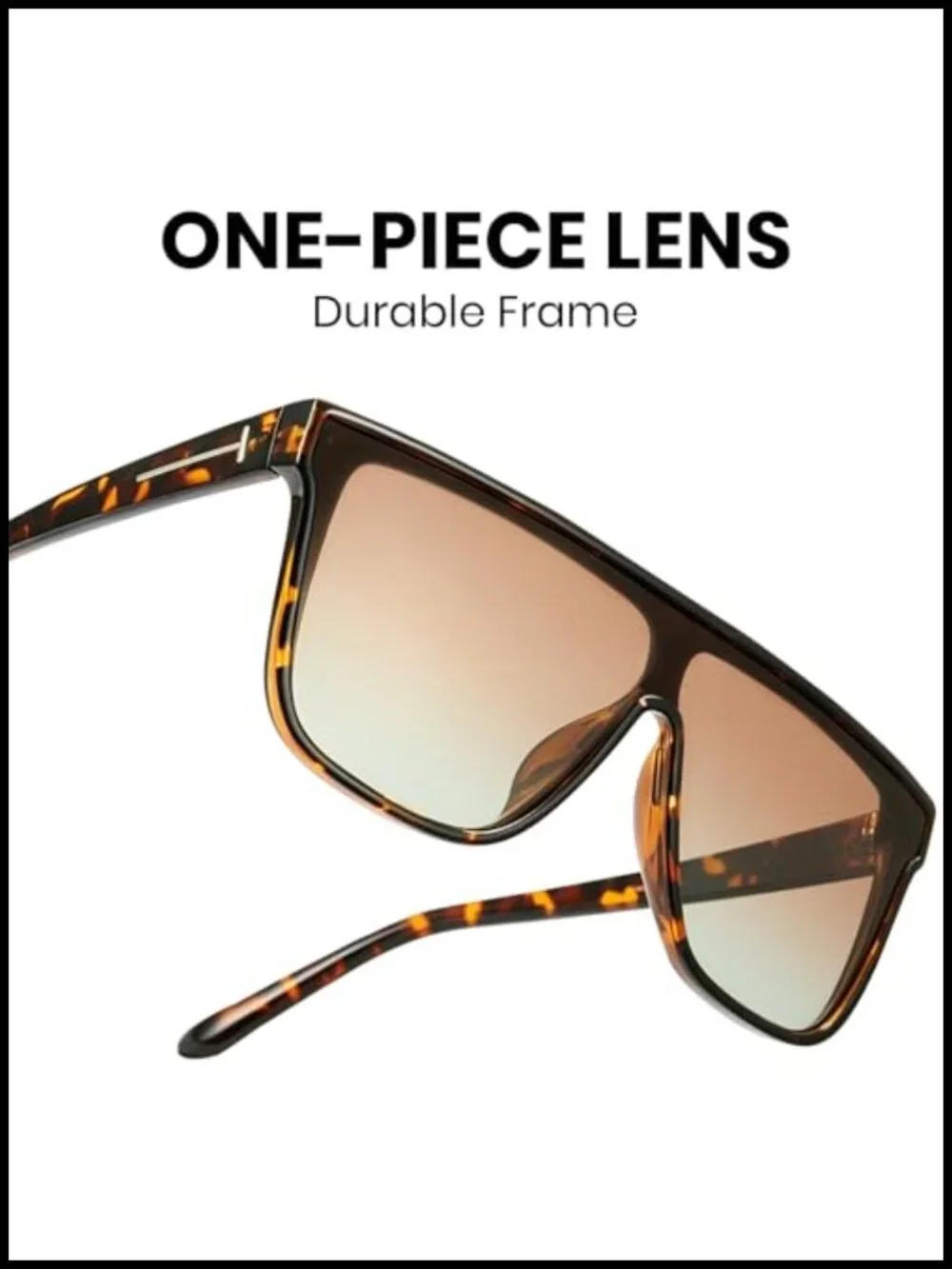 Oversized Polarized Square Sunglasses UV400 Unisex Shield Shades for Driving