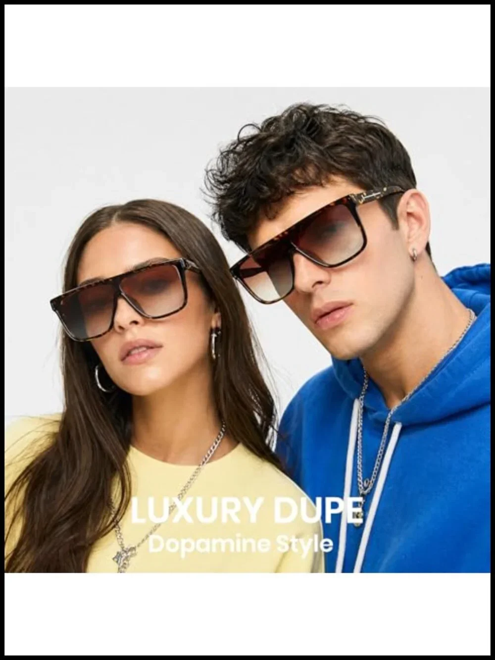 Oversized Polarized Square Sunglasses UV400 Unisex Shield Shades for Driving
