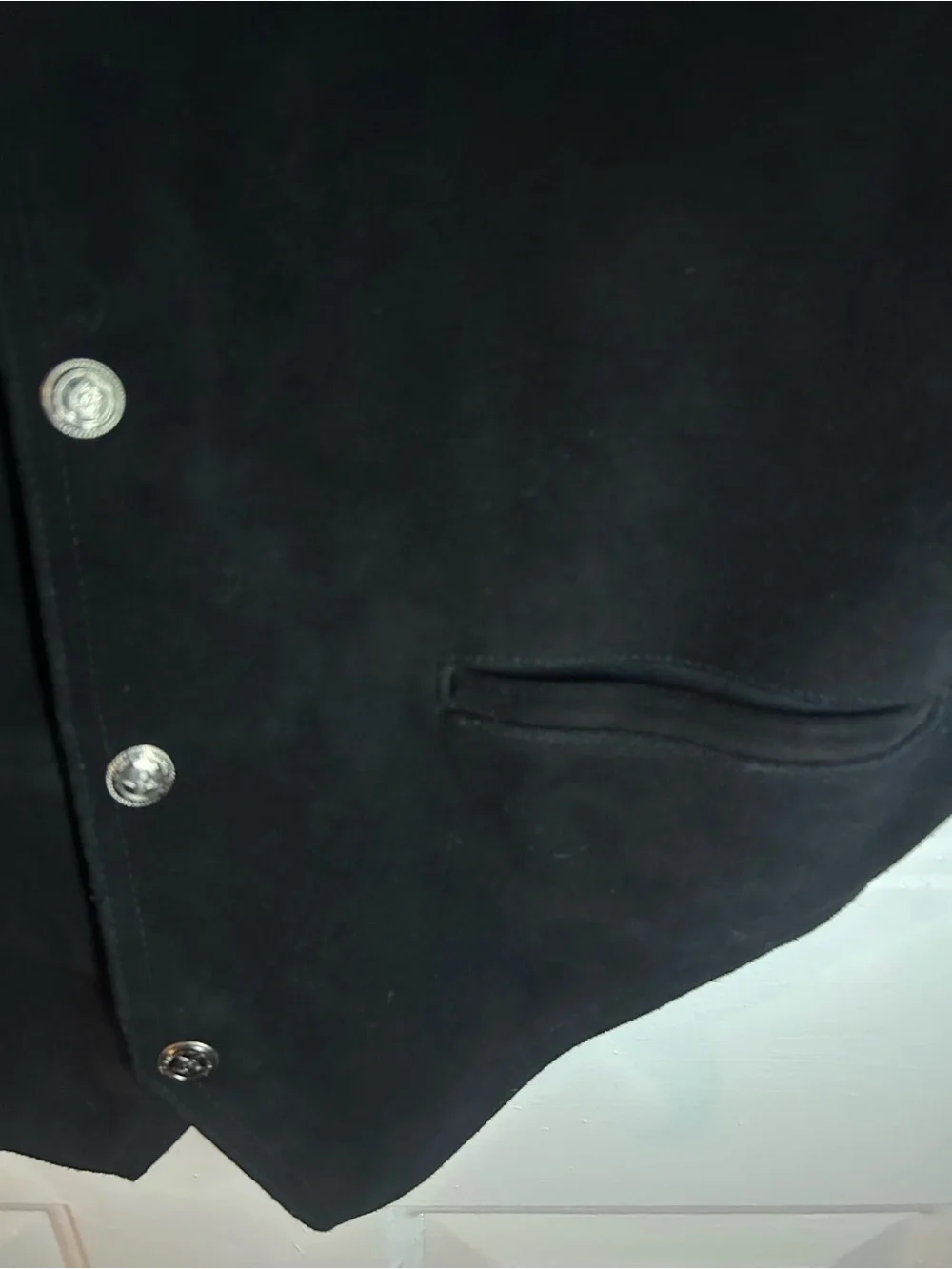 Paragraff Genuine Black Leather Men’s Vest. Medium