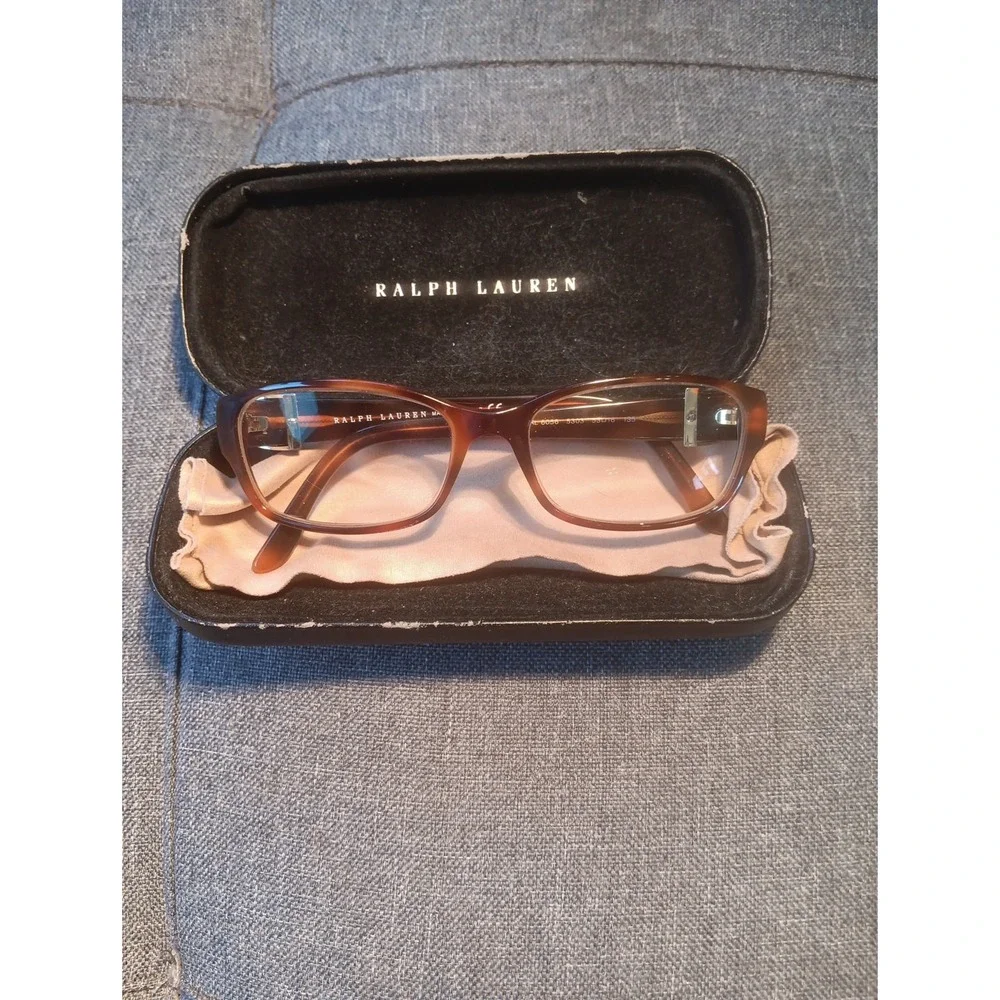 90's Y2k Ralph Lauren Women's Tortoise Shell Eyeglass Frames Only‎ With Case