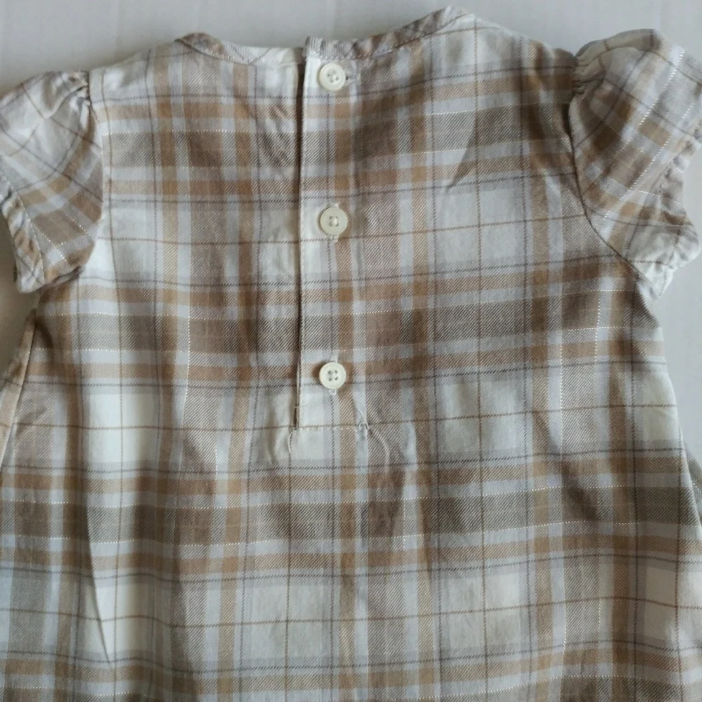 Carter's Plaid Dress & Tights 6M