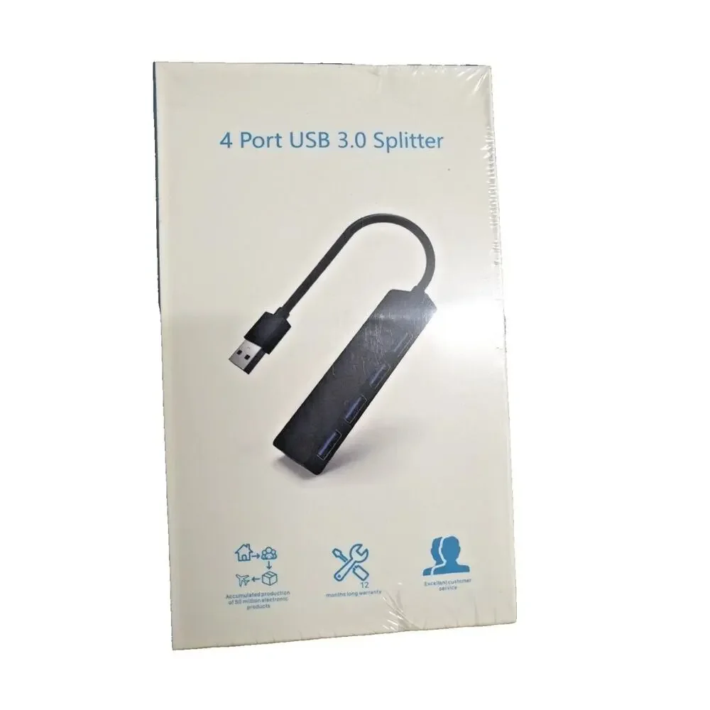 4 Ports Hub Splitter USB A‎ Hub 3.0 High Speed Adapter Multi Desktop PC Laptop