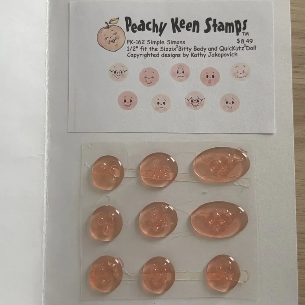 Peachy Keen paper doll Faces Stamps dolly dumplings and simple simons 1/2