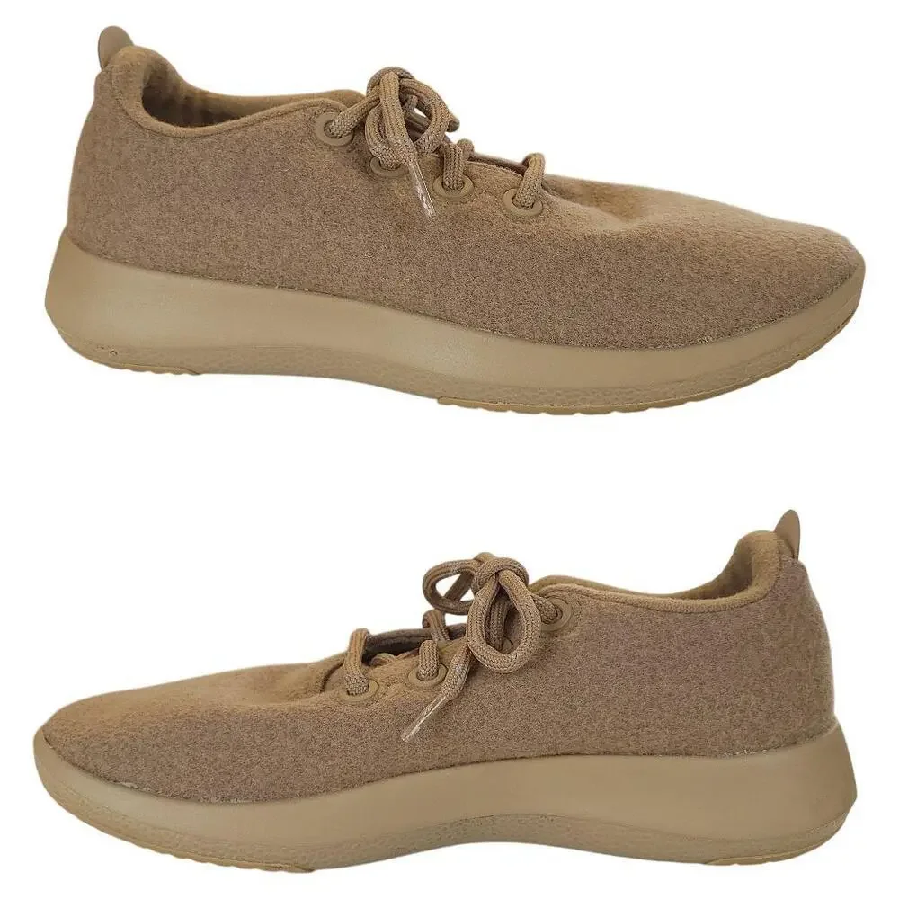 Allbirds Wool Runner Mizzles Sneakers Men 9 Brown Wool Lace Up Low Top WRM