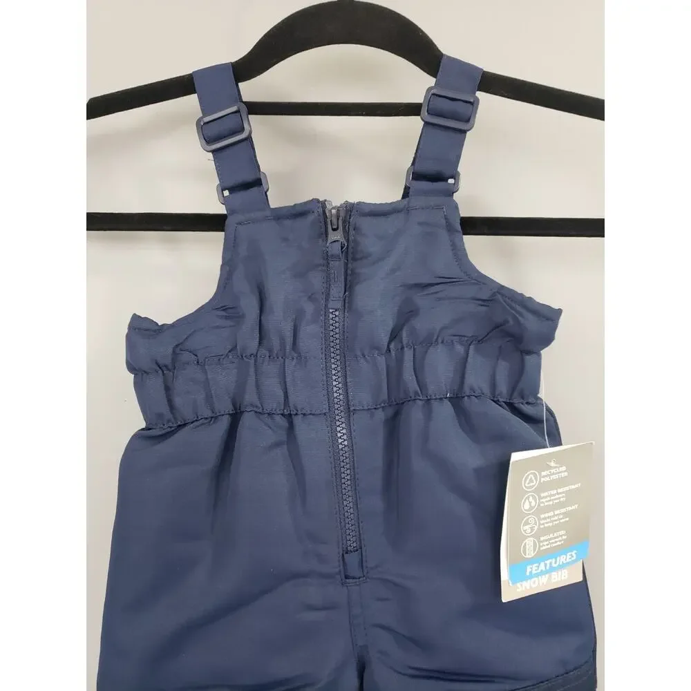 NEW Baby Snow Bib Overall Snowpant Suit Winter WARM Insulated 12 Month Navy Blue