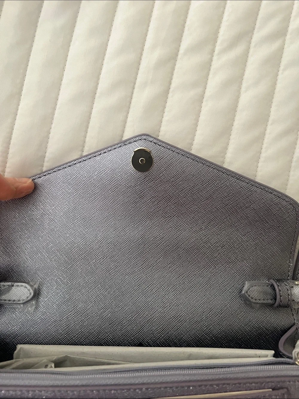 Kate Spade Glitter Envelope Crossbody Bag in Light Purple