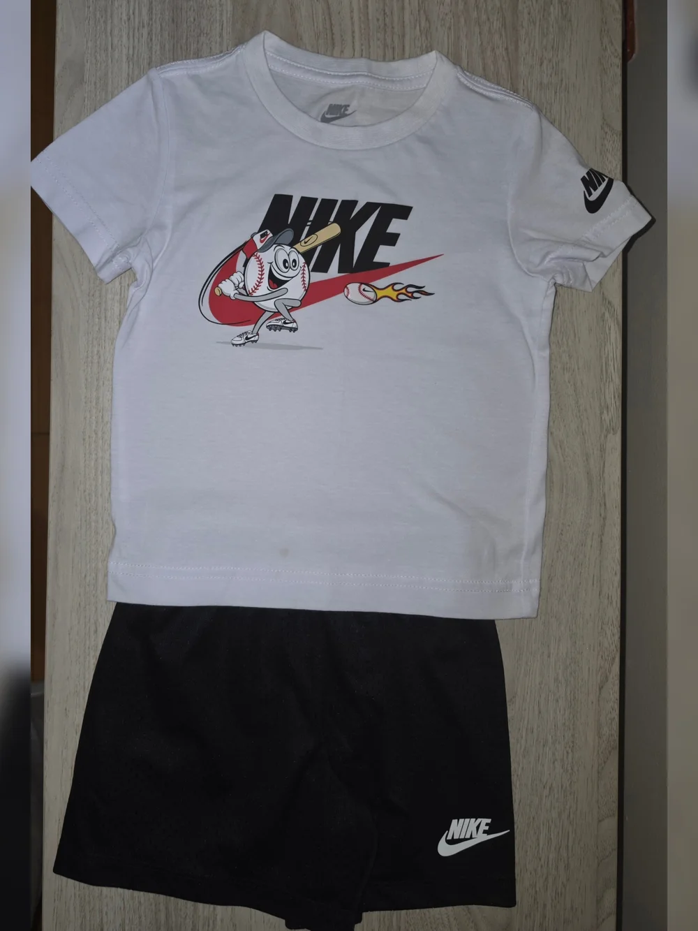 Nike Kids Graphic Baseball T-Shirt With Matching Shorts Set