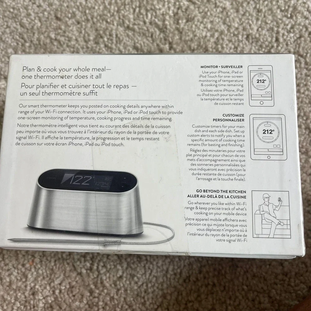 Williams‎ Sonoma Smart Thermometer Intelligent  Probe Digital Display Wireless
