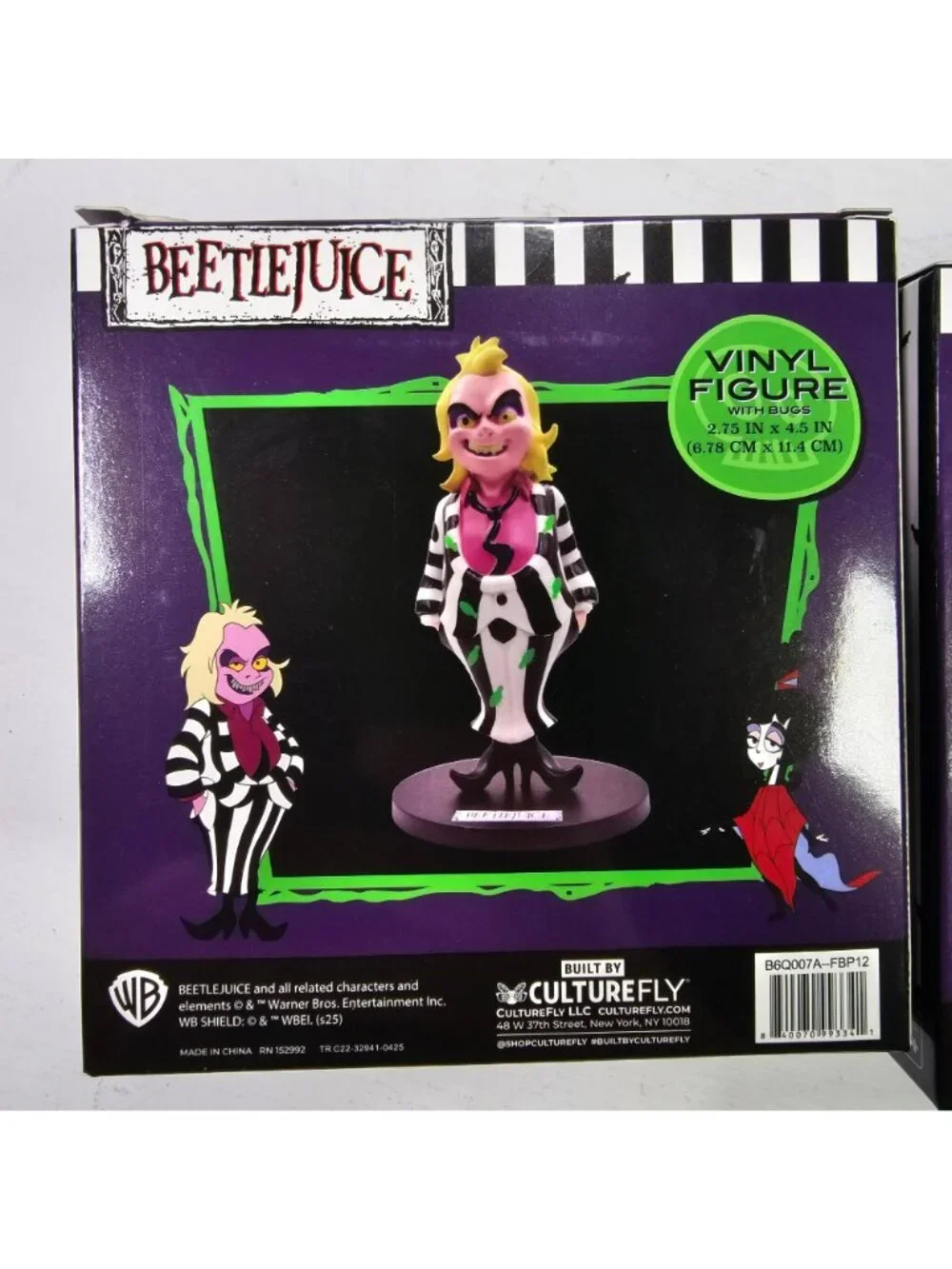 Beetlejuice & Lydia 4.5” Vinyl Figures Set of 2 NIB CultureFly