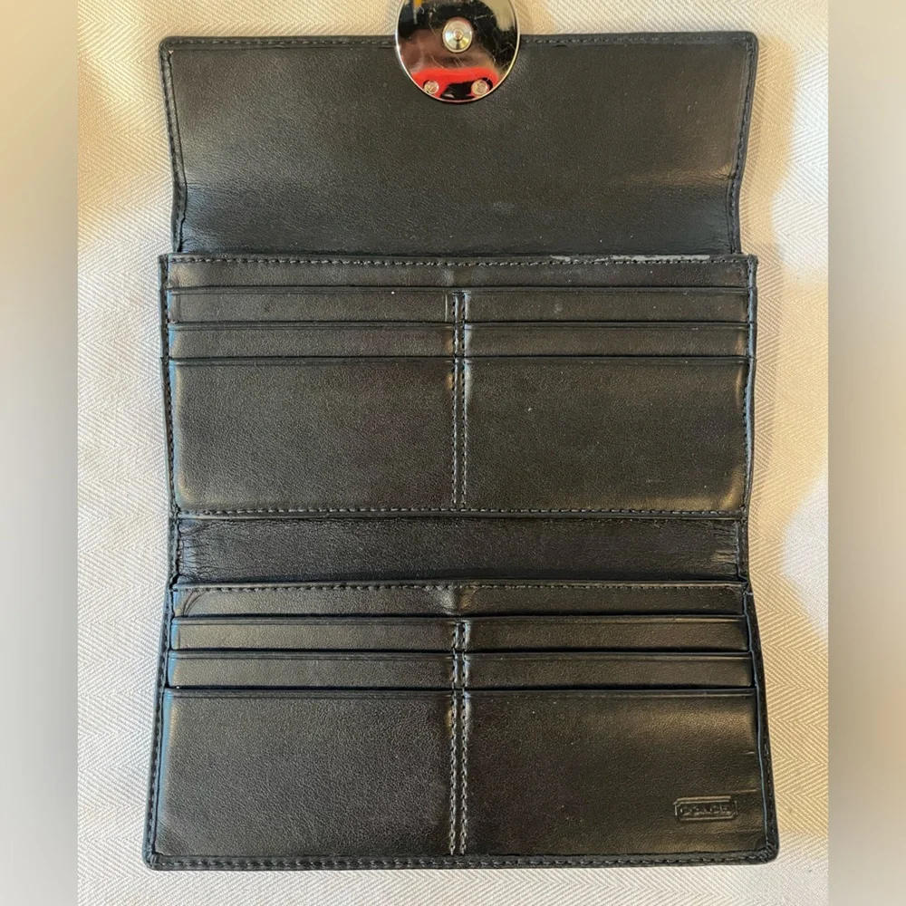 Coach black leather