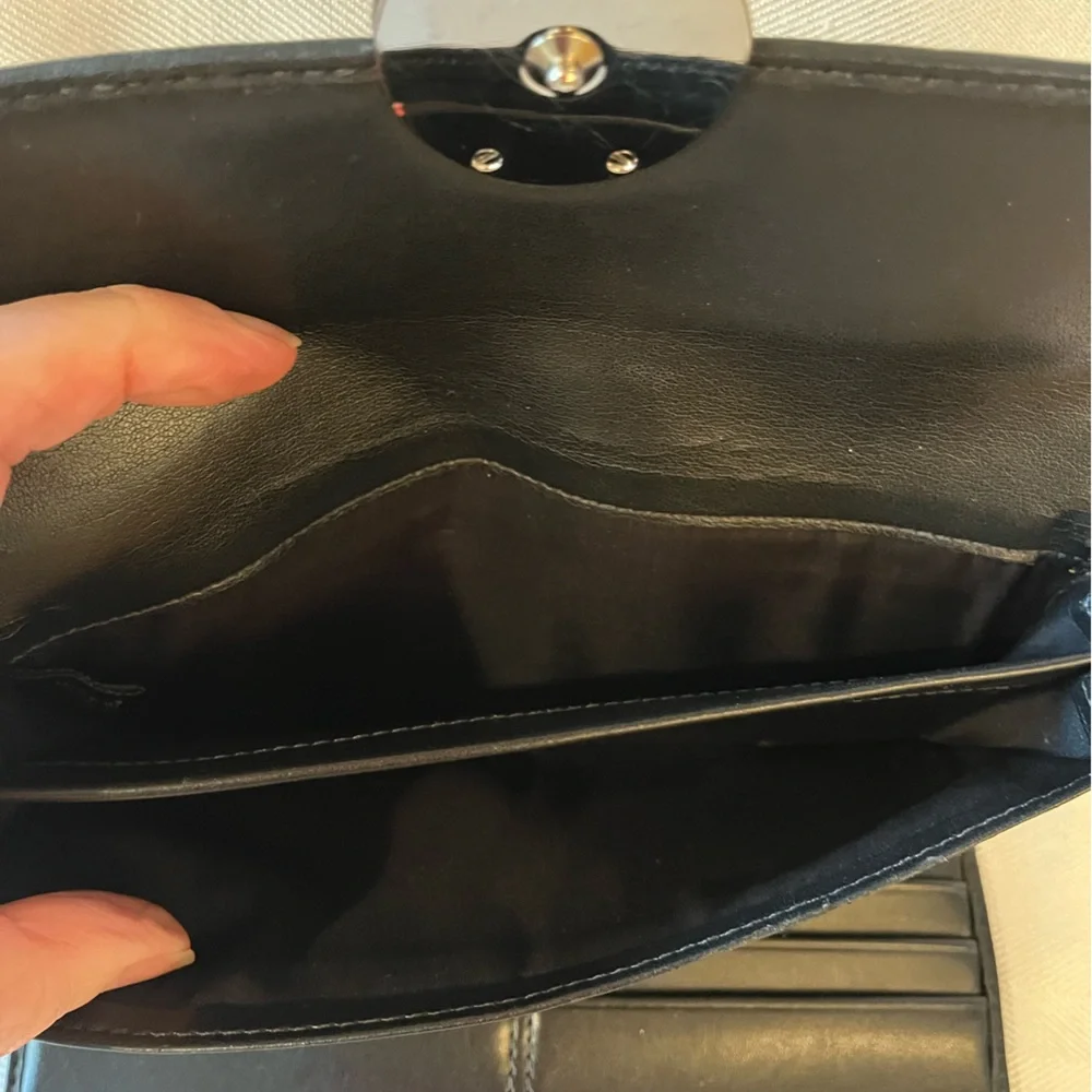 Coach black leather