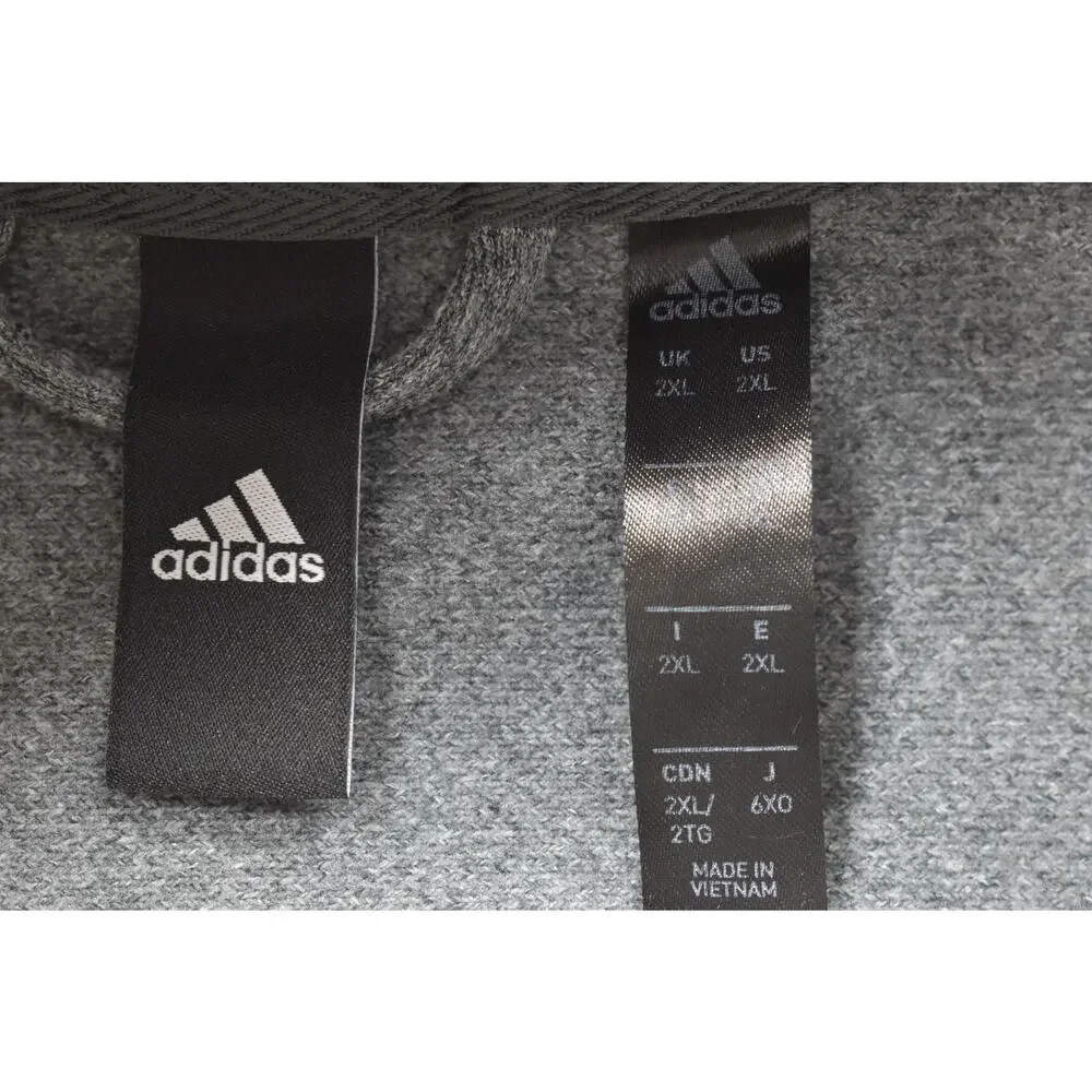 Adidas Activewear jacket men's size 2XL Full Zip Long Sleeve 3 Striped Soccer