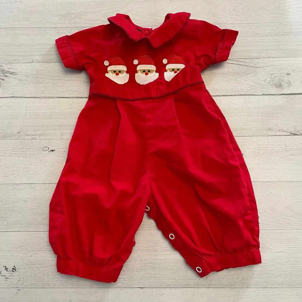 Lil Cactus santa romper 3-6‎ months