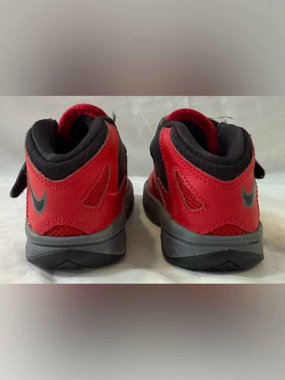 Nike Lebron Soldier VII Shoes Infant Toddler 5C Black Red Bred Basketball Mid