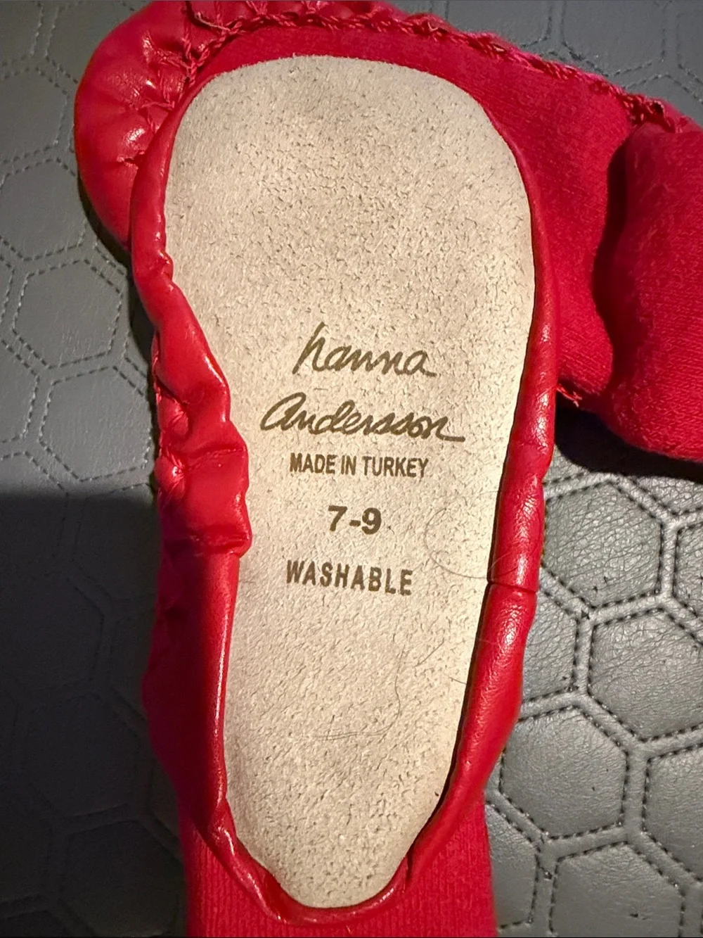 Hanna Andersson Kids Baby Red Moccasins Size 7-9 (little kids)