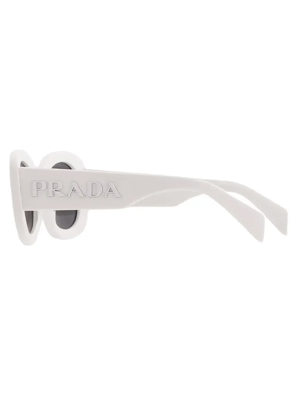 Prada Dark Grey Oval Ladies Sunglasses #265219P21B