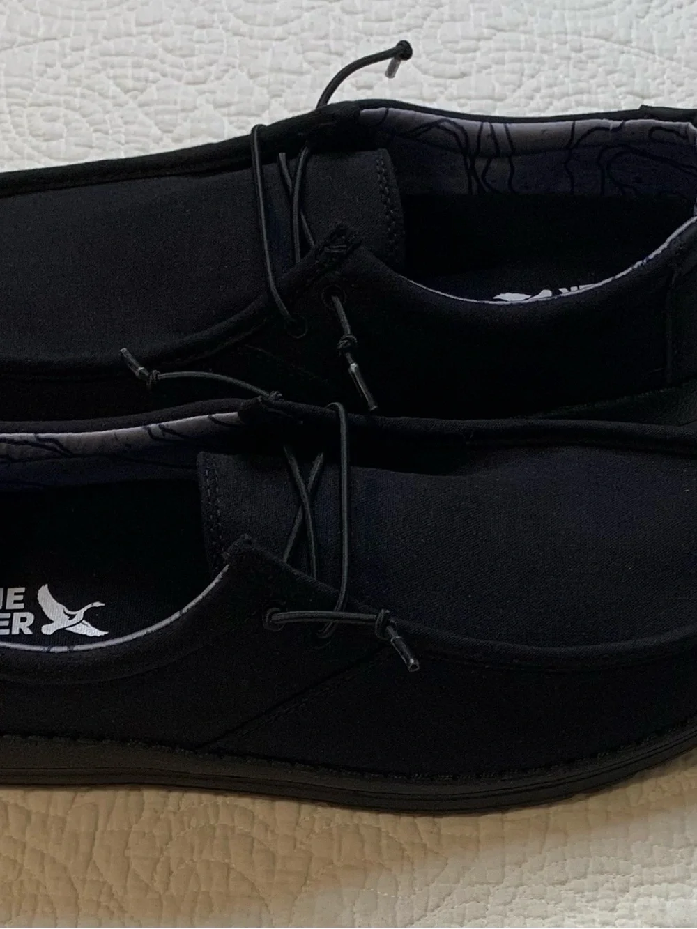 Eddie Bauer Black Slip-Canvas Loafers