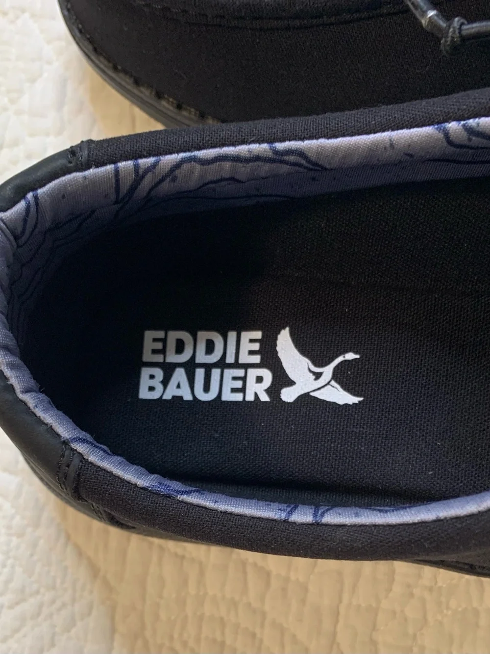 Eddie Bauer Black Slip-Canvas Loafers