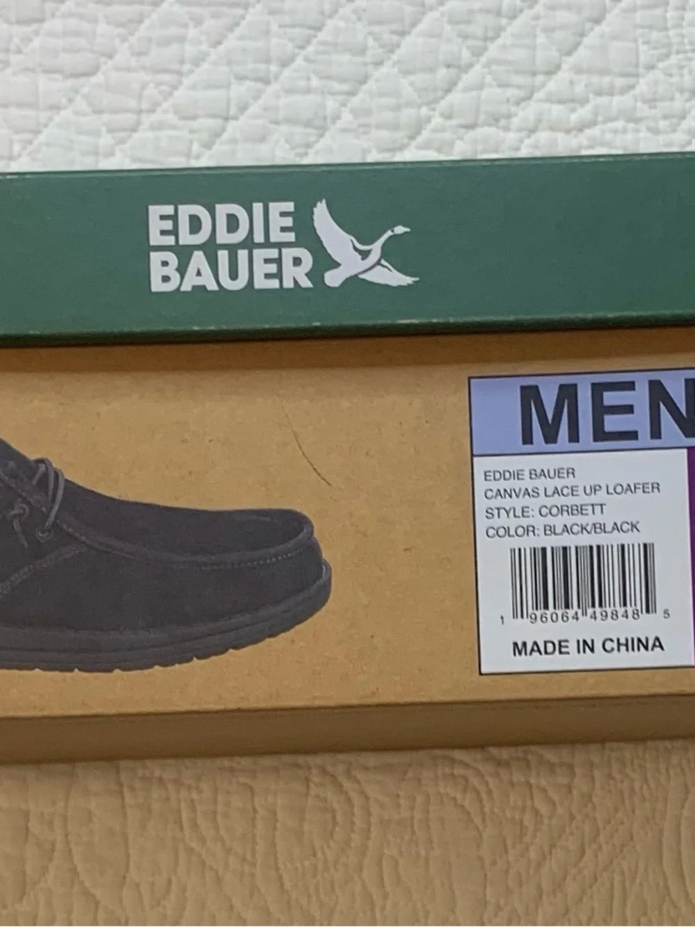 Eddie Bauer Black Slip-Canvas Loafers