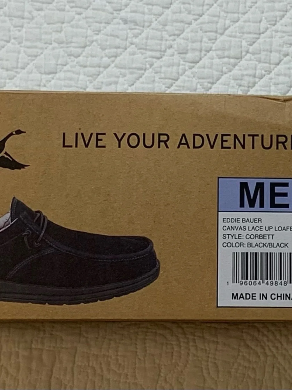 Eddie Bauer Black Slip-Canvas Loafers