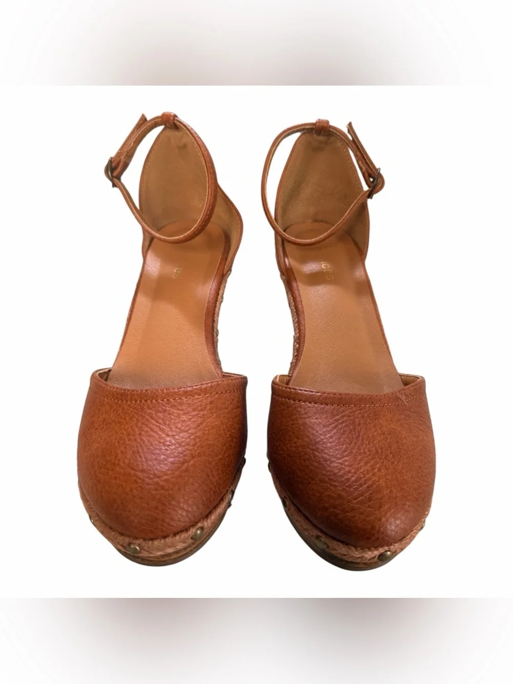 Maurice’s Bella Studded Wedge Tan/Brown Size 6.5 Narrow Fit