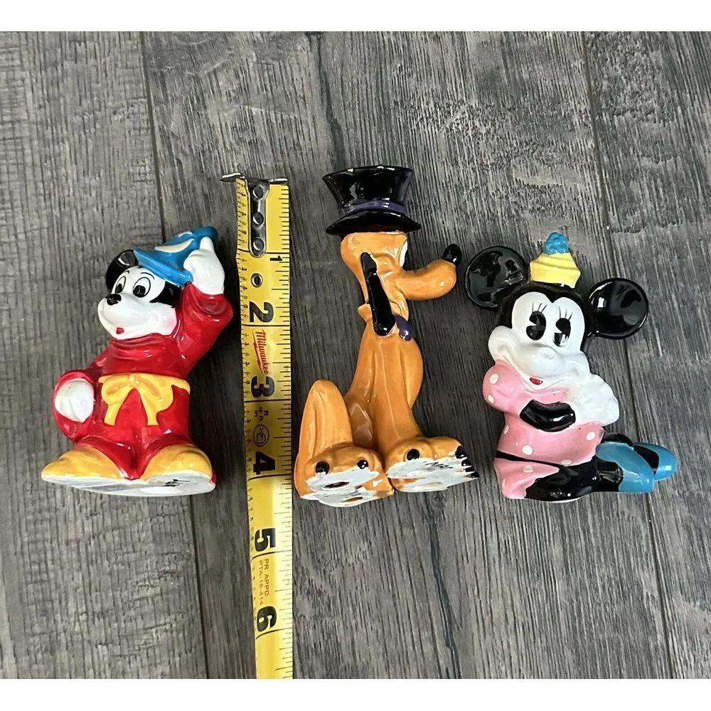 Vintage - Ceramic Fantasia Minnie‎ Mouse Pluto Top Hat Figurine