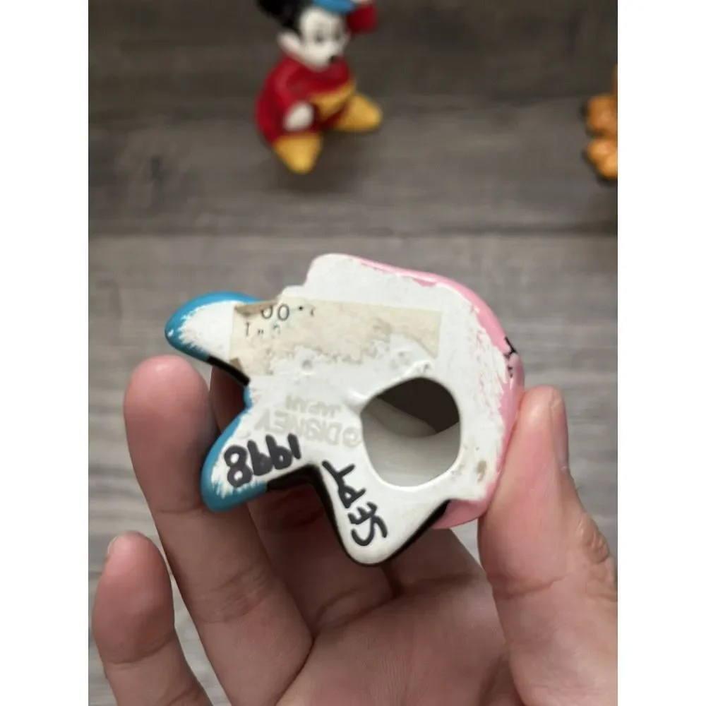 Vintage - Ceramic Fantasia Minnie‎ Mouse Pluto Top Hat Figurine