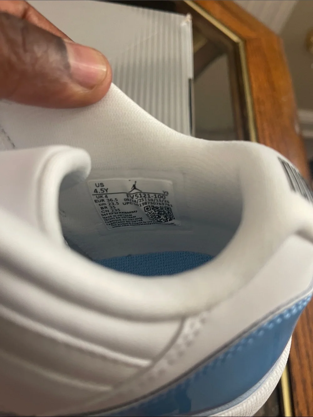 Jordan 11 Retro Low Little Kids' Shoes - White/Blue