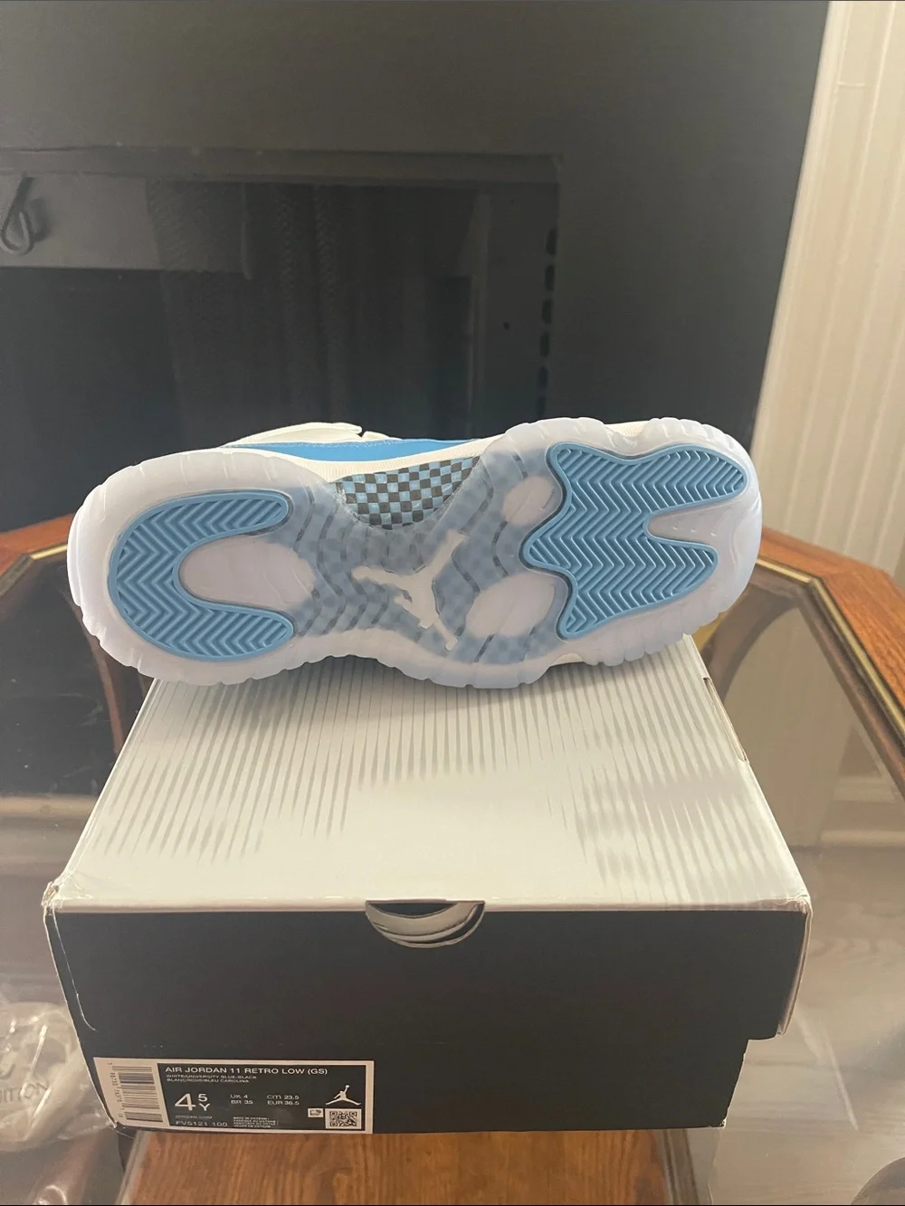 Jordan 11 Retro Low Little Kids' Shoes - White/Blue