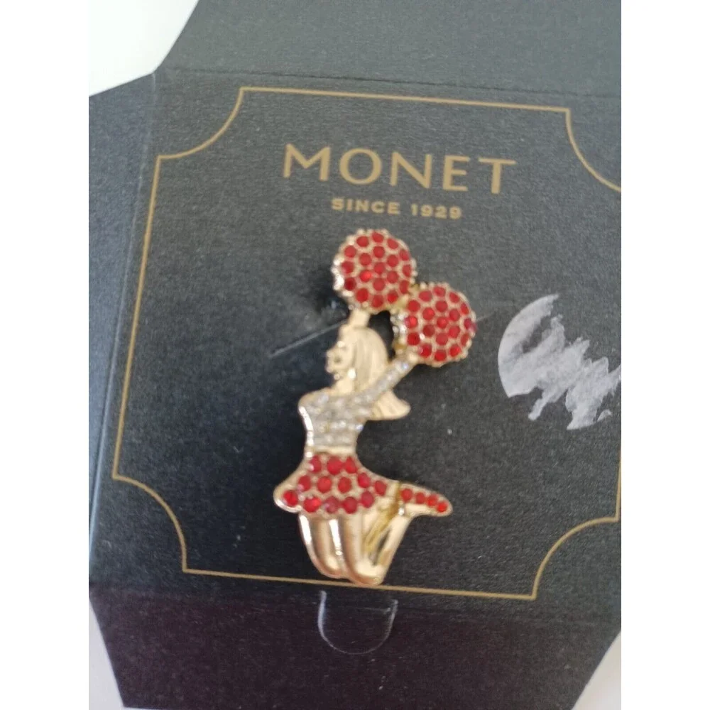 Monet cheerleader brooch