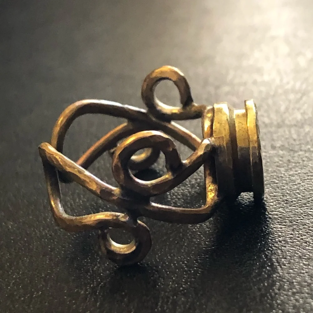 Vintage handmade hammered