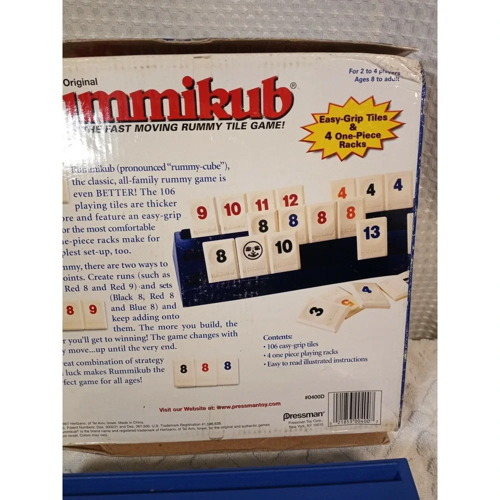 The Original Rummikub Game by Pressman 1997 Edition 100% Complete Ages 8+ #0400D