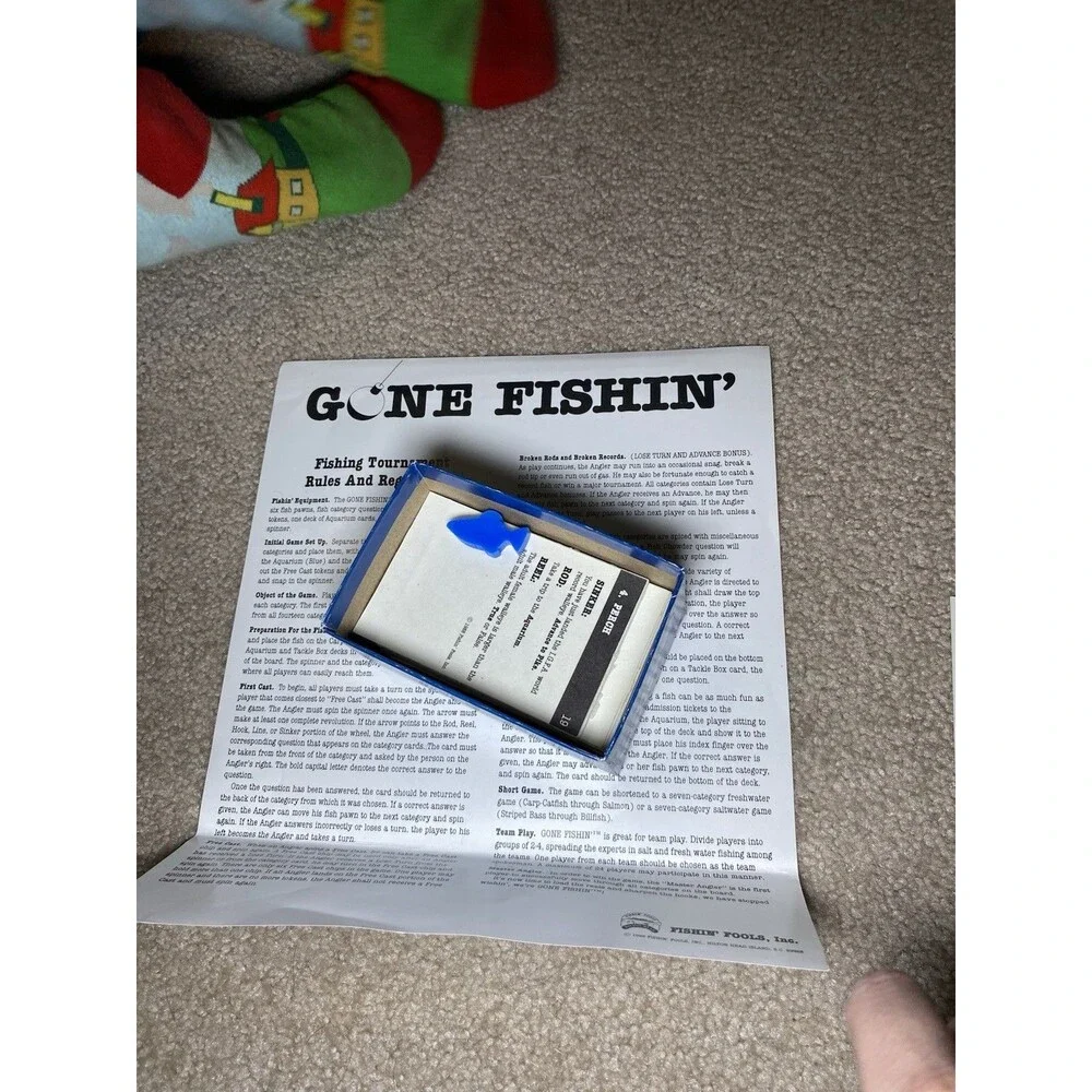 Vintage 1987 Gone Fishin' The Ultimate Game For Fishermen Complete Set