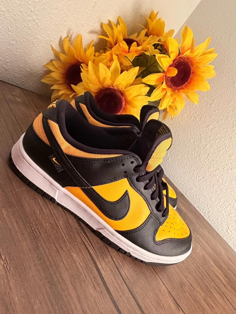 Nike Black and Yellow Low-Top Sneakers