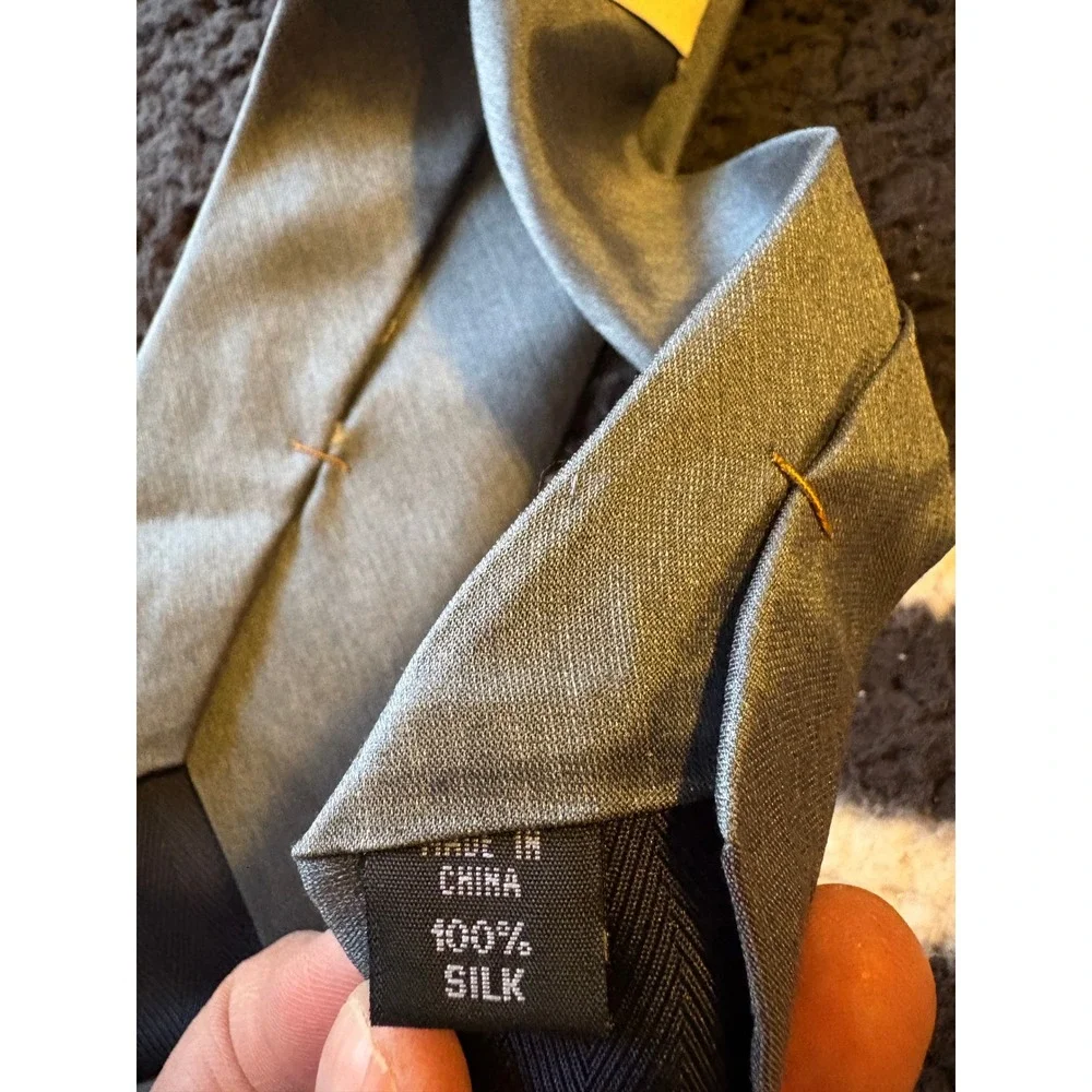 Joseph Abboud Mens Silk Necktie Light Blue Textured Formal Wedding Business Tie