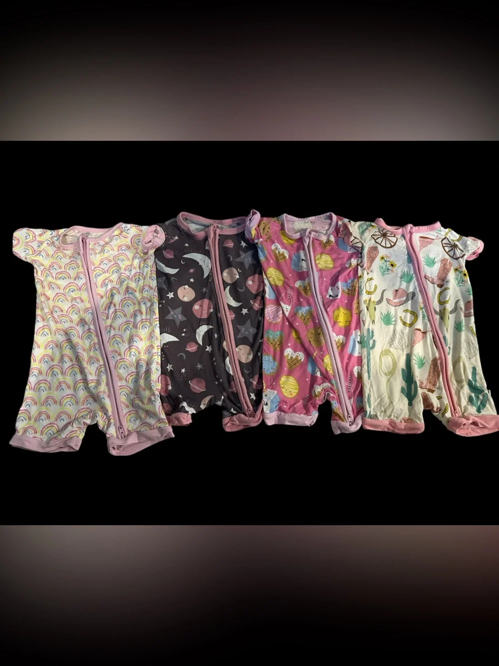 Four Little Sleepies Short Sleeve One-Piece - 6-12 months