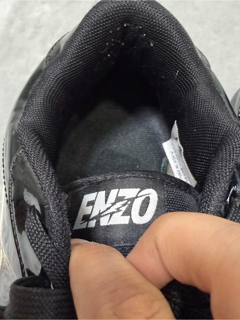 Enzo Phantom Black White Patent Leather Men's Cleats Size 12 Limited Edition