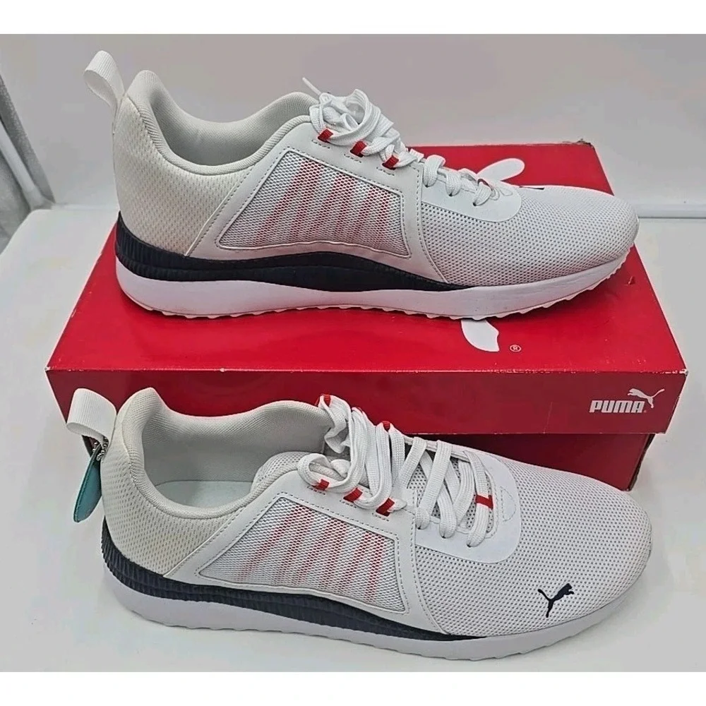 Puma Pacer Net‎ Cage Soft Foam Sneakers - White 13 Active Mens Outdoors Running