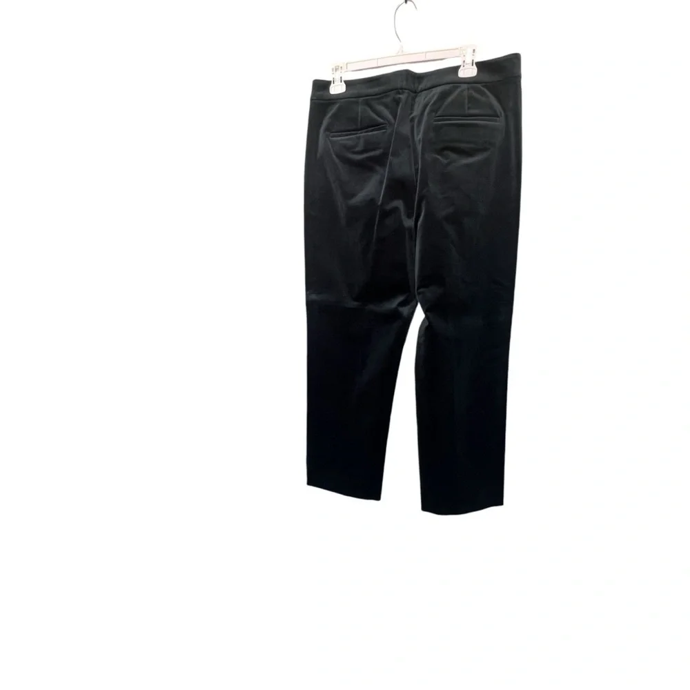 J.Crew Kate Straight-Leg Pant in Stretch Velvet in Black Color Size 12