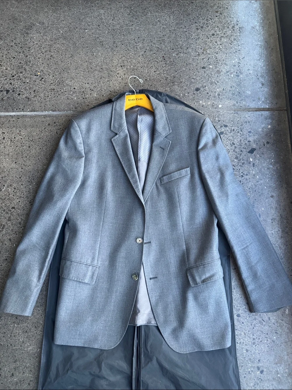Hugo Boss Gray Two-Button Notch Lapel Blazer