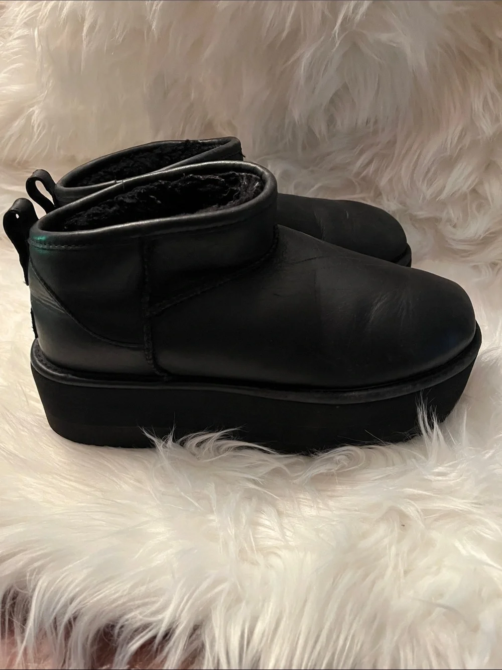 Ugg leather platform boots