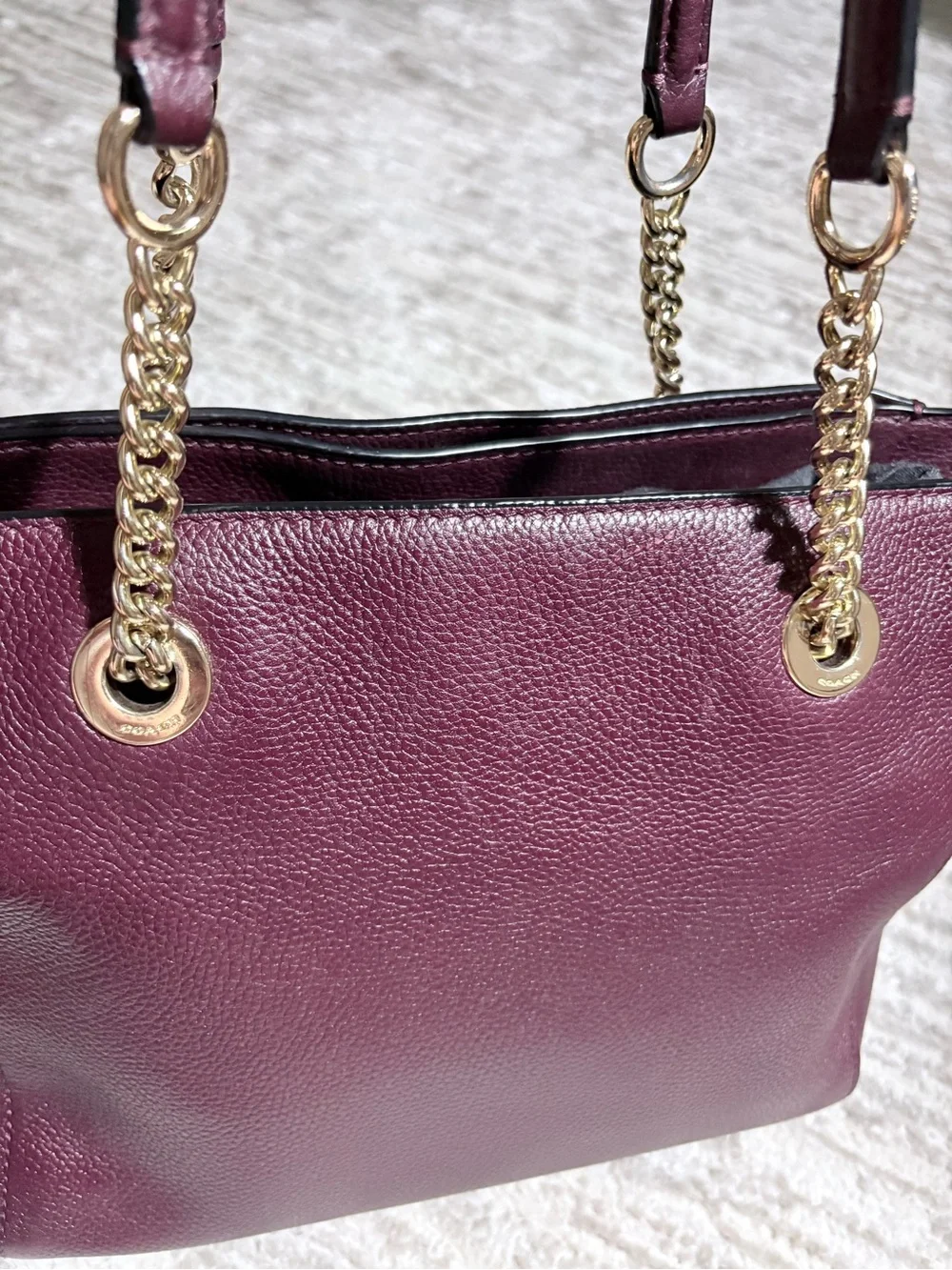 Coach Turnlock Chain Tote