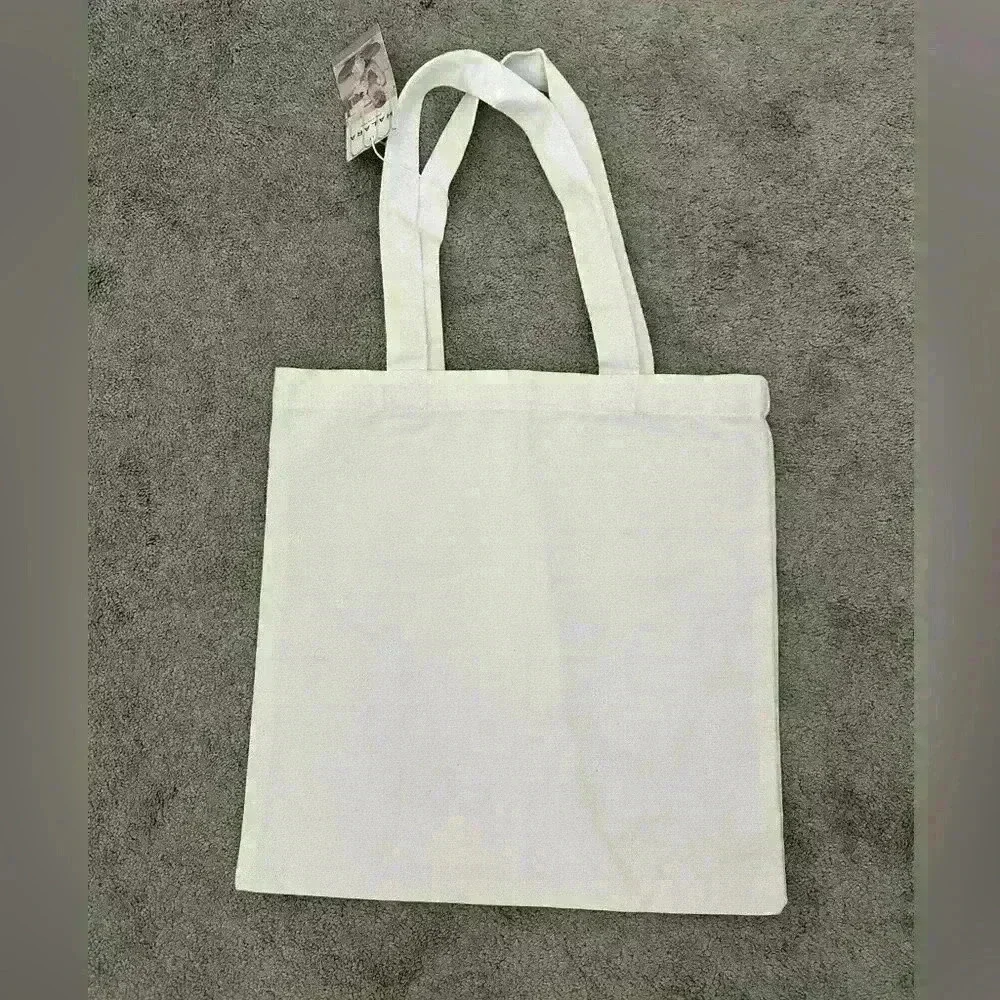 Halara Play It My Way Tote Bag Cotton Green and White