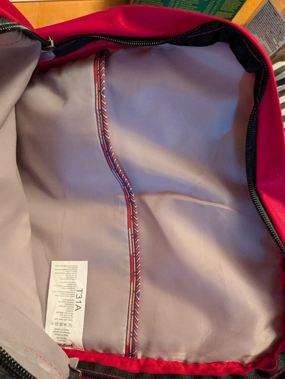 Jansport zipper line