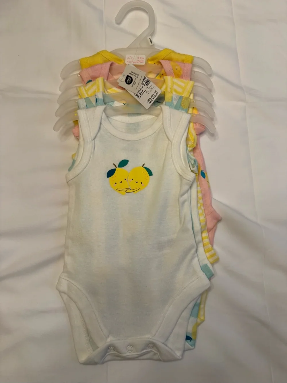 Children’s Place Baby Girl Lemon 5pc Bodysuit Set NWT