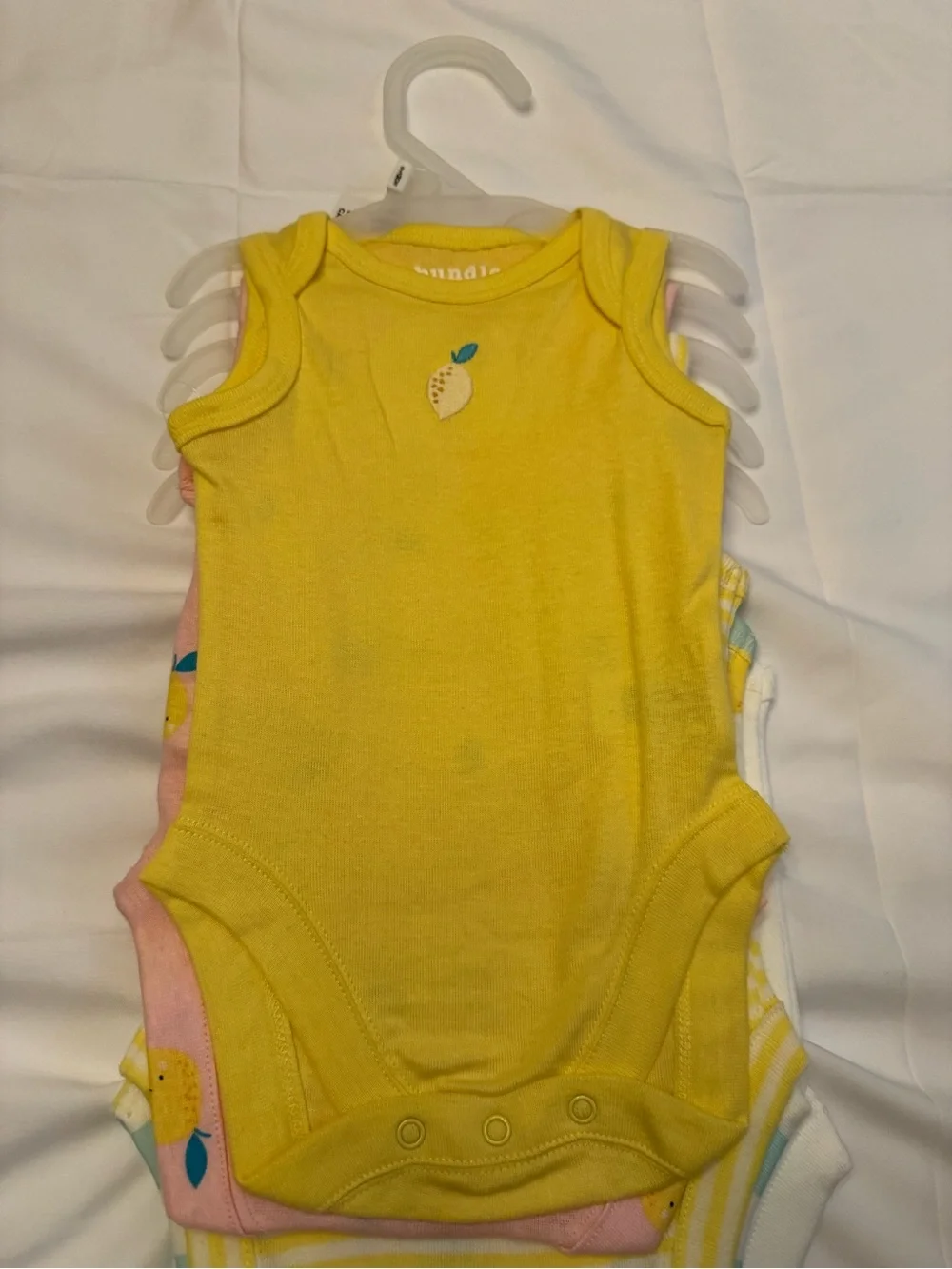 Children’s Place Baby Girl Lemon 5pc Bodysuit Set NWT